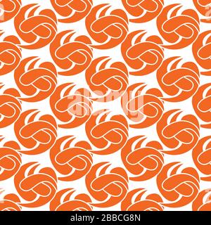 Orange Repeating Pattern Stock Vector