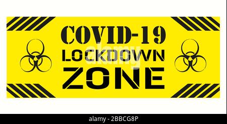 Covid 19  Vector Warning signs Stock Vector