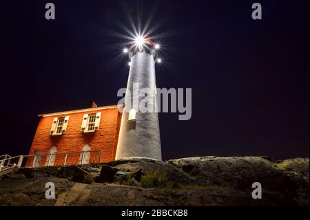 Fisgard Lighthouse & Fort Rodd Hill National Historic Site, Victoria, BC, Canada Stock Photo