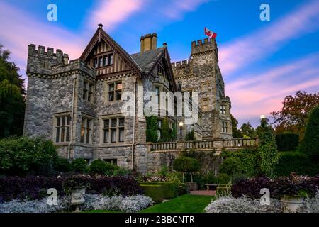 Hatley Castle, Royal Road University, Victoria, BC, Canada Stock Photo