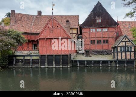 The Old Town, Den Gamle By, open air museum of of Urban History and Culture featuring period buildings in Aarhus, Denmark, Scandinavia Stock Photo