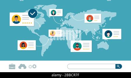 Human resources management concept, searching professional staff, work, analyzing  resume, folder with documents. vector illustration in flat design on Stock  Vector Image & Art - Alamy