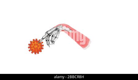 Today's deadly virus Covid-19 can be prevented by washing hands and maintaining social distance and the picture depicts it. Stock Vector