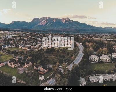 Aerial View over George, South Africa Stock Photo