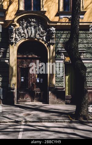 Old Town Street Historical Building Stock Photo