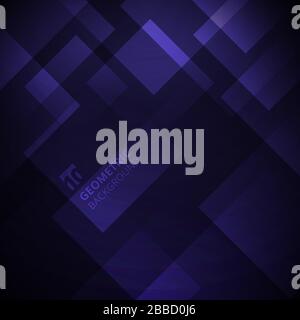 Abstract purple gradient color geometric square overlay modern background design. Vector illustration Stock Vector