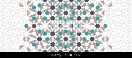 Arabesque vector seamless border Stock Vector
