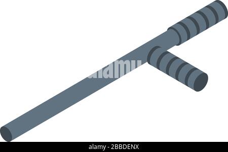 Police baton icon, isometric style Stock Vector