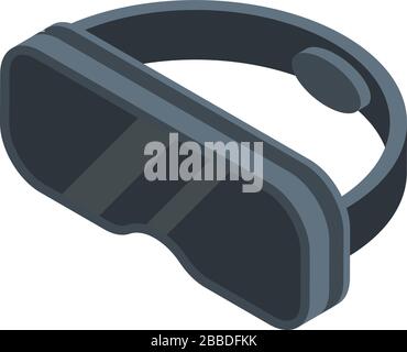 Vr simulation goggles icon, isometric style Stock Vector