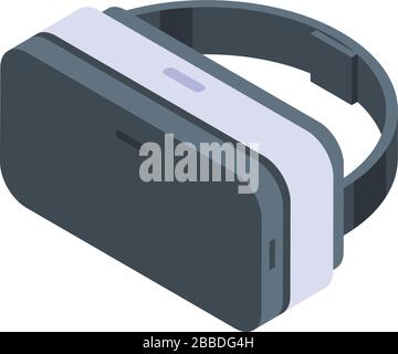 Vr game goggles icon, isometric style Stock Vector