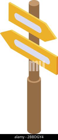 Zoo park sign board icon, isometric style Stock Vector