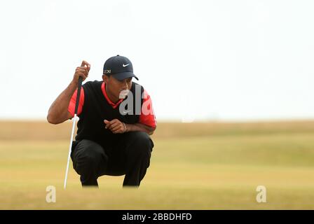 USA's Tiger Woods during day four of the 2013 Open Championship at Muirfield Golf Club, East Lothian Stock Photo