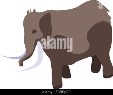 Stone age elephant icon, isometric style Stock Vector