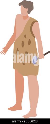 Stone age constructor icon, isometric style Stock Vector