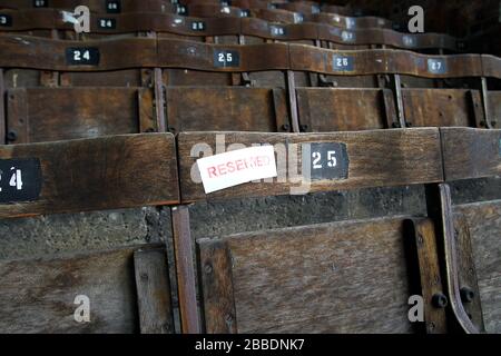 General view of Bootham Crescent football ground in York Stock Photo