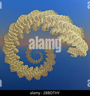 3D illustration of fractals calculated in the computer Stock Photo