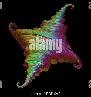 3D illustration of fractals calculated in the computer Stock Photo