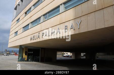 31 March Spain Palma View Of The Hotel Melia Palma Bay On Mallorca The Hotel At The Congress Centre Was Converted Into An Alternative Hospital By The Health Authorities If The