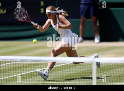 Germany's Sabine Lisicki in action against France's Marion Bartoli Stock Photo