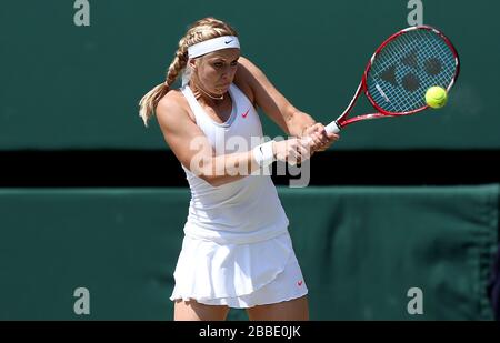 Germany's Sabine Lisicki in action against France's Marion Bartoli Stock Photo