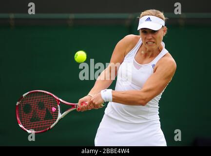 Germany's Angelique Kerber in action against USA's Bethanie Mattek-Sands Stock Photo