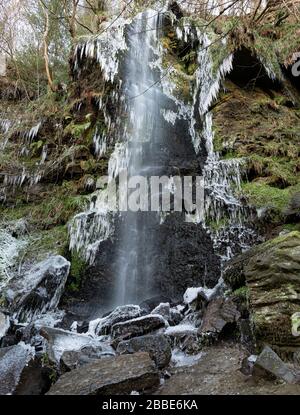 Mallyan Spout waterfall in winter Stock Photo