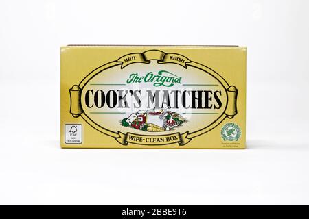 Cooks Original Safety Matches on a white background Stock Photo