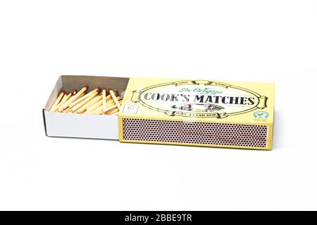 Cooks Original Safety Matches on a white background Stock Photo