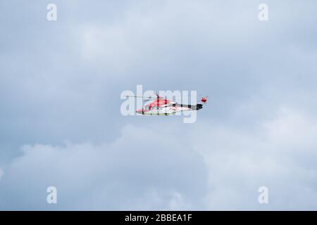NIJVERDAL, NETHERLANDS - JUNE 23, 2018: Rc plane demonstration with several types of remote controled planes and helicopters Stock Photo
