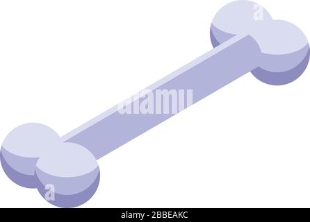 Stone age bone icon, isometric style Stock Vector