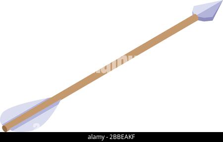 Stone age arrow icon, isometric style Stock Vector