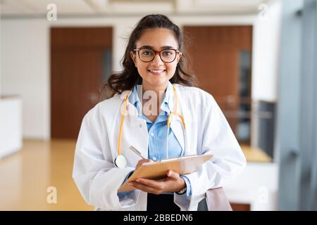 Young female doctor in a hospital Stock Photo