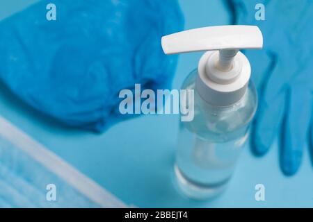 Medical health protection. The COVID-19 pandemic. Hygiene rules during the coronavirus epidemic. Background concept. Stock Photo