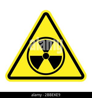 Icon of radioactivity. Radioactive material, danger or risk. Simple flat design isolated on white background. Stock illustration Stock Vector