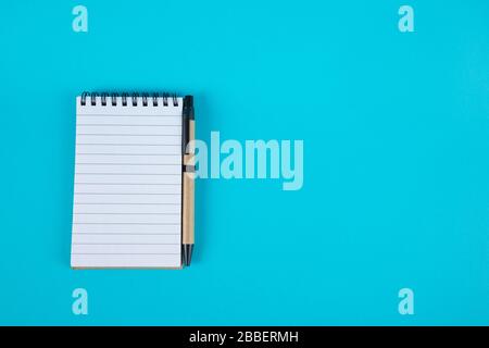 notepad and pen to take notes Stock Photo