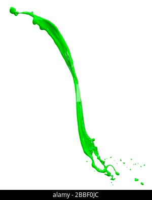 splendid green paint splash isolated on white background Stock Photo