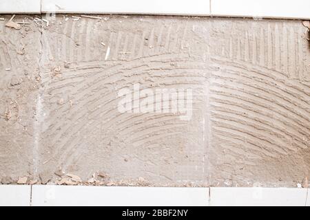 Broken white ceramic floor Stock Photo