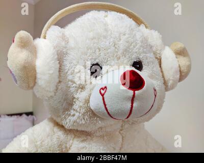 Tedy Bear. Playmate for kids and cute smiling friendly bear. Stock Photo