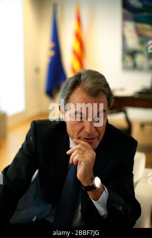 Artur Mas, is a Catalan politician, president of Generalitat de Catalunya (Catalan Government) from 2010 to 2015 and acting presid Stock Photo