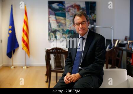 Artur Mas, is a Catalan politician, president of Generalitat de Catalunya (Catalan Government) from 2010 to 2015 and acting presid Stock Photo