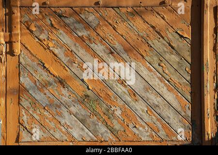Old grunge background from brown planks Stock Photo