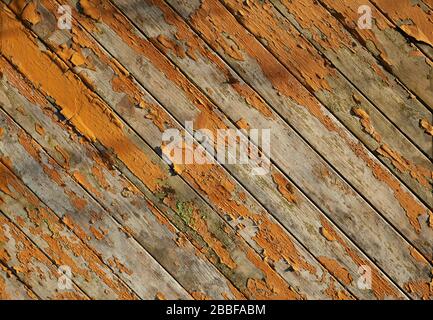 Old grunge background from brown planks Stock Photo