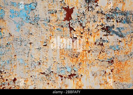 Rusted surface close-up, corrosion of metal Stock Photo