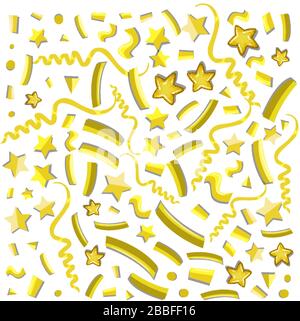 Seamless background design with stars and ribbons illustration Stock Vector