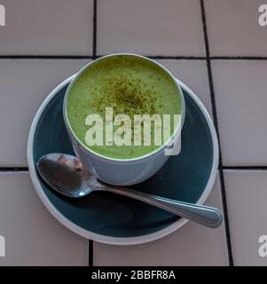 matcha latte Stock Photo