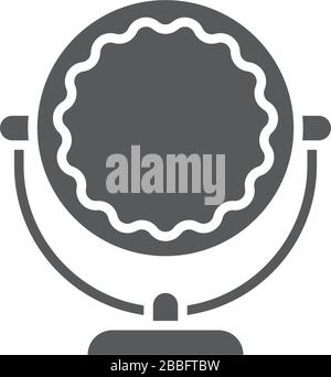 Car rear view mirror vector icon symbol isolated on white background Stock Vector