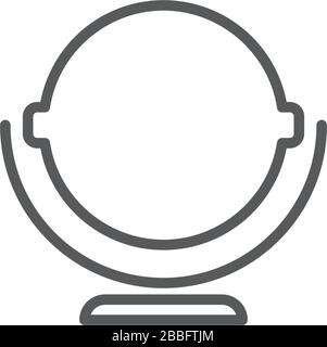 Car rear view mirror vector icon symbol isolated on white background Stock Vector
