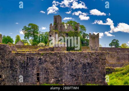 Impressive remains of the medieval Kells Priory in County Kilkenny, Ireland. Stock Photo