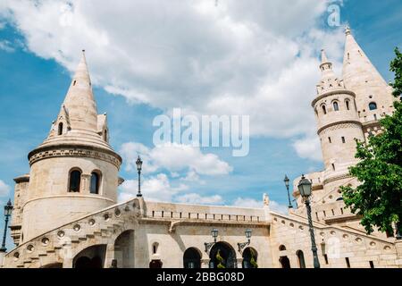 Fisherman's Bastion at Buda district in Budapest, Hungary Stock Photo