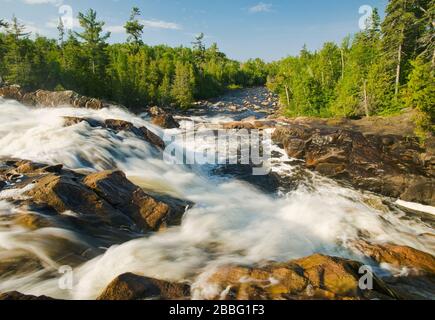 waterfalls, Sand River, Lake Superior Provincial Park,  Ontario, Canada Stock Photo